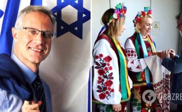 Новый посол Израиля прибыл в Украину: ему подарили вышиванку. Фото