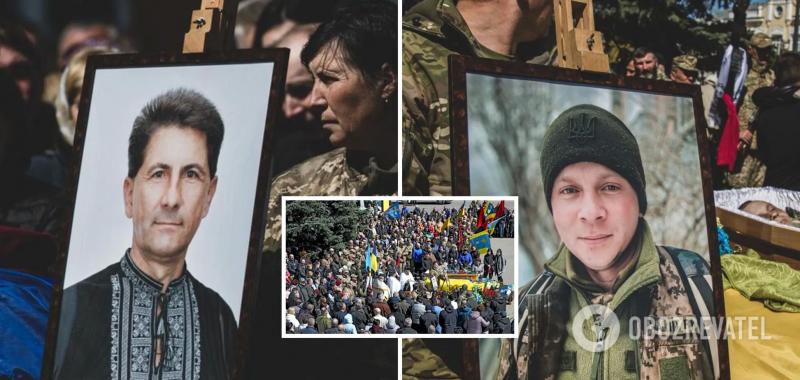 В Миргороде простились с двумя Героями-земляками, погибшими в один день в боях за Украину. Фото